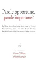 Parole opportune, parole importune ?, Parole opportune, parole importune ?, Parole opportune, parole importune ?