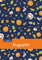 Le cahier d'Augustin - Petits carreaux, 96p, A5 - Basketball