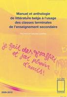Manuel et anthologie de littérature belge à l'usage des classes terminales de l'enseignement secondaire, Anthologie littéraire