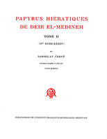 Papyrus hiératiques de Deir El-Medineh, 2, N °s XVIII-XXXIV, Papyrus hieratiques de deir el medineh ii