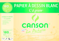 Canson La Pochette C à Grain - 12 Feuilles 180 g/m2 - 21 x 29,7 cm - A4