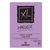 Canson XL Marker - BLOCS collés A4 100 Feuilles 70 g/m2 - 21 x 29,7 cm