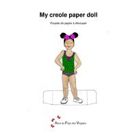 Collection Pierre-feuille-ciseaux, My creole paper doll, Poupée de papier à découper