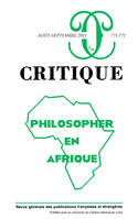 Revue critique 771 772, Philosopher en Afrique