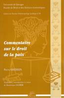 Commentaire sur le droit de la paix