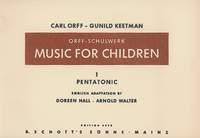 Music for Children, Pentatonic. Vol. 1. voice, recorder and percussion. Partition vocale/chorale et instrumentale.