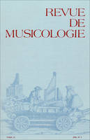 Revue de musicologie tome 82, n° 2 (1996)