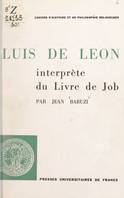 Luis de León, Interprète du Livre de Job