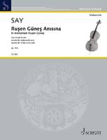 Rusen Günes Anisina (In memoriam Rusen Günes), Sonate pour violoncelle solo, d'après la version originale pour viola solo. op. 92b. cello. Edition séparée.