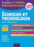 Sciences et technologie - Professeur des écoles - Oral, admission - CRPE 2017