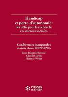 Handicap et perte d’autonomie : des défis pour la recherche en sciences sociales