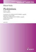 Piedzimšana, pour chœur mixte (SSSSAAAATTTTBBB) a cappella et grosse caisse  ad lib.. mixed choir and bass drum ad libitum. Partition de chœur.