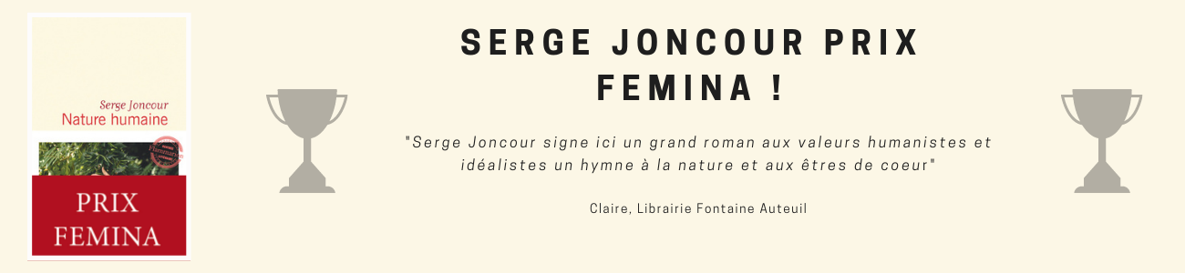 Serge Joncour Prix Femina