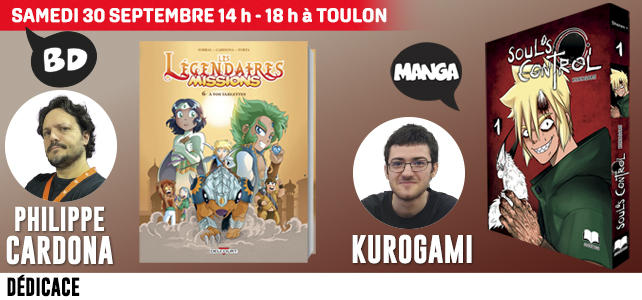Dédicace de P. Cardona & Kurogami (manga) à Toulon