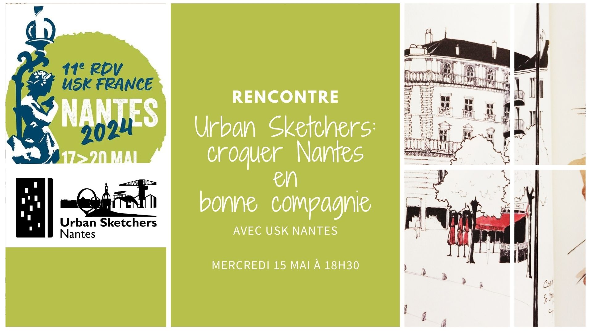 Urban Sketchers: croquer Nantes en bonne compagnie