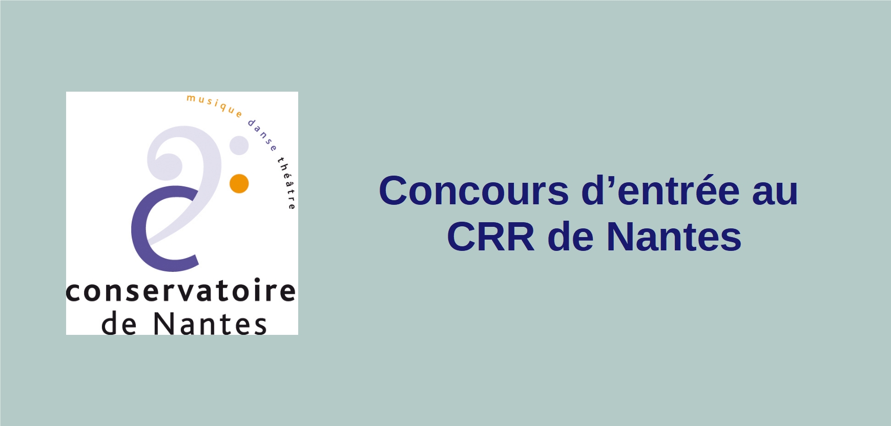 Concours d'entrée au CRR de Nantes