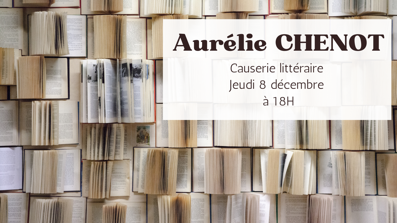 Causerie littéraire avec Aurélie CHENOT