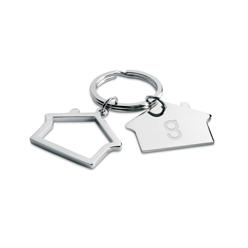 Porte-clés en alliage de zinc maison_3