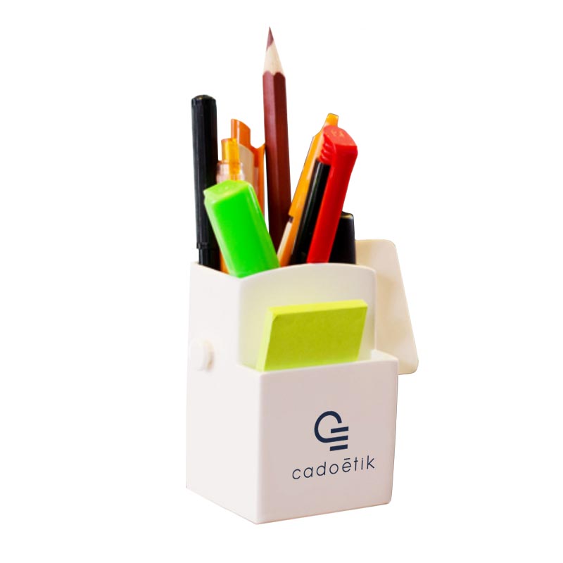 cadeau publicitaire - pot à crayons personnalisé pour ordi Stylo-box 