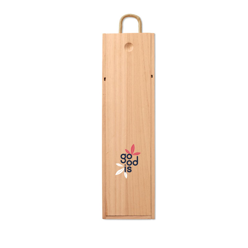 Cadeau d'entreprise - coffret en bois  personnalisable pour bouteille de vin Vinbox