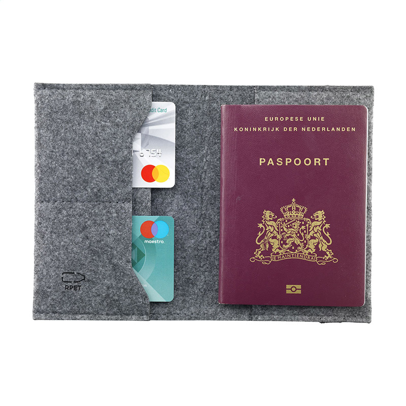 Étui pour passeport et porte-cartes en rPET Felt _2