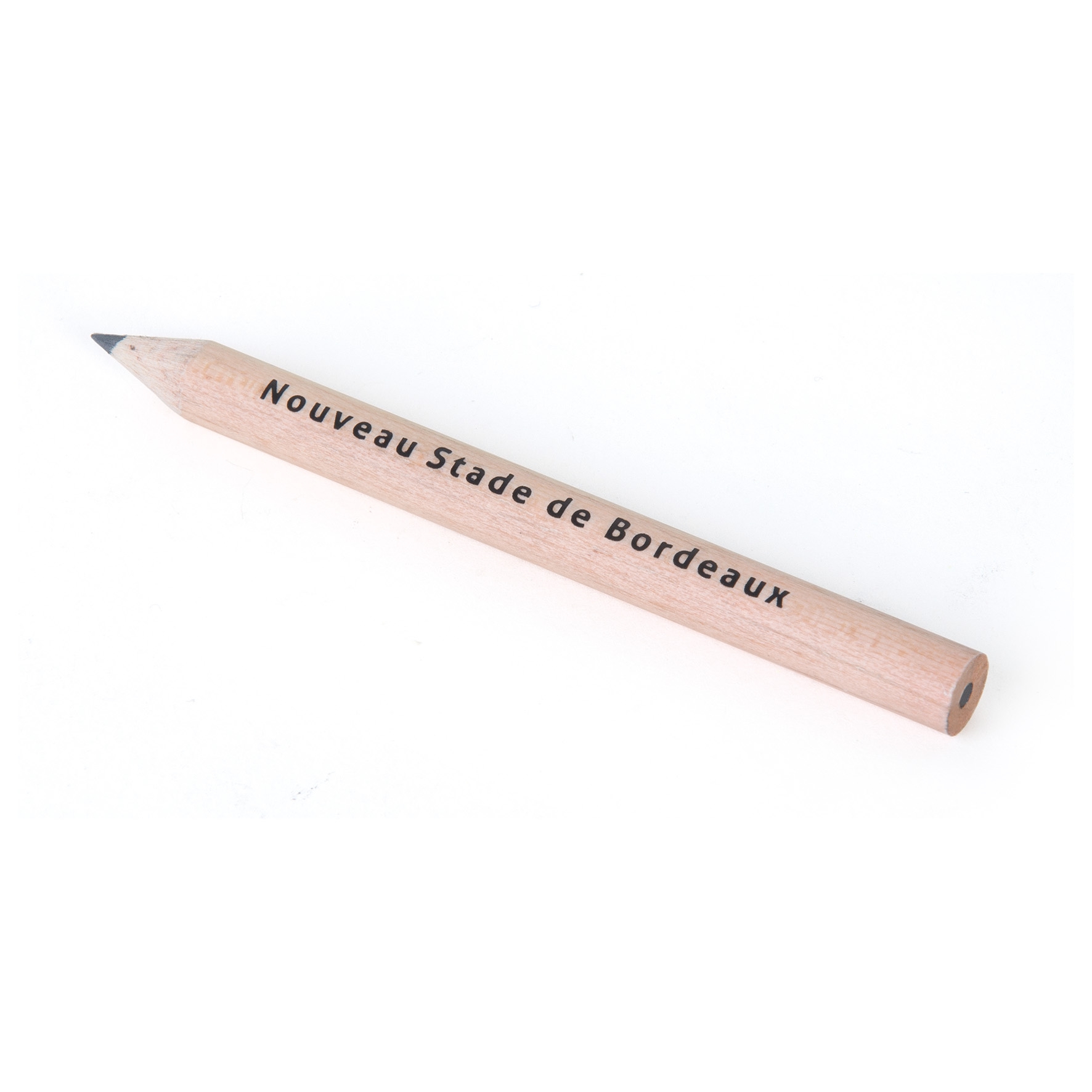 Cadeau publicitaire écologique - Crayon à papier personnalisé Prestige naturel 8,7 cm incolore