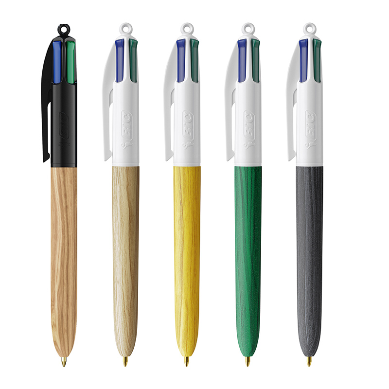 Stylo bille BIC® 4 couleurs Wood Style_2