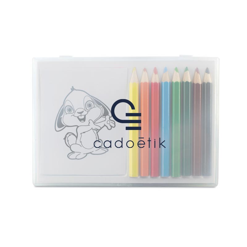 Set crayons de couleur en bois publicitaire