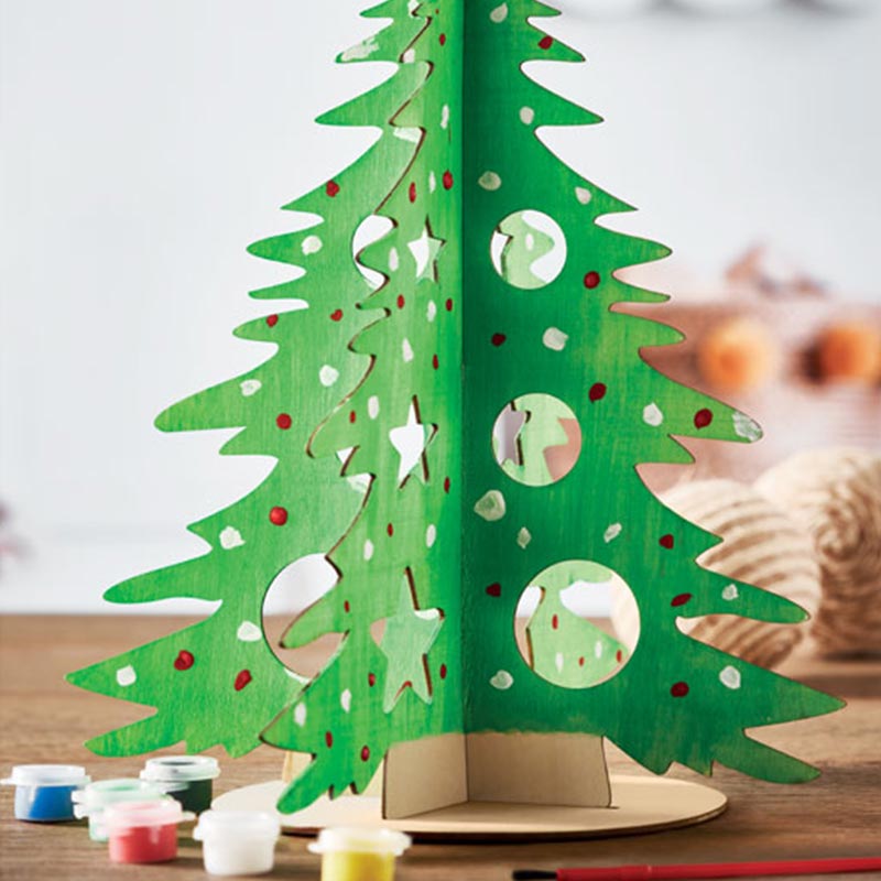 Sapin de Noël en bois à décorer Tree and Paint_4