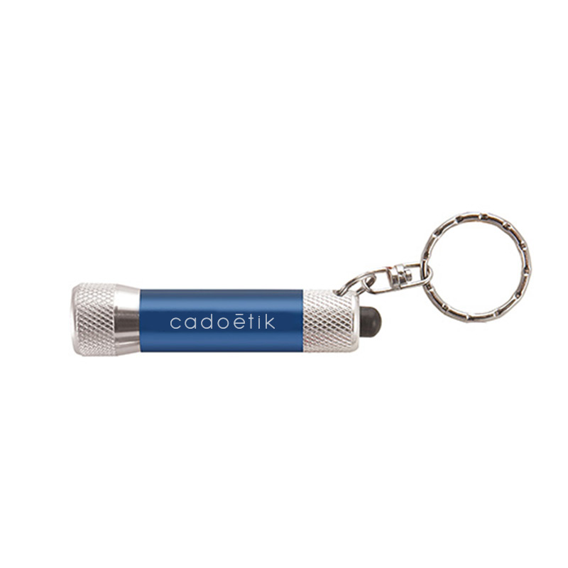 Porte-clés publicitaire - Porte-clés personnalisable Lighty bleu - goodies