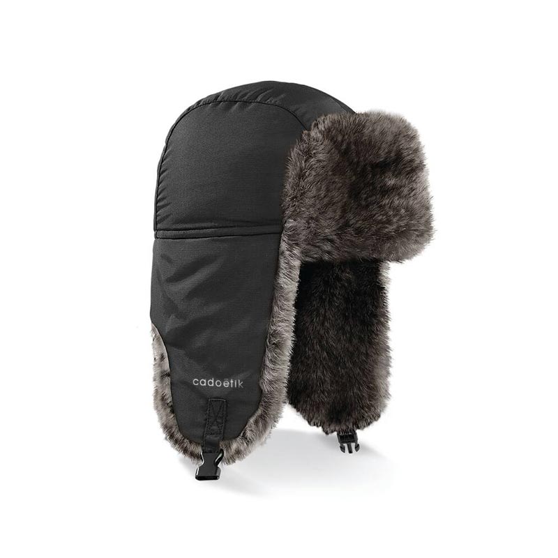 Bonnet publicitaire Sherpa - bonnet personnalisable noir
