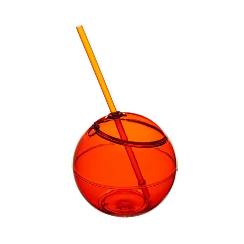 Verre personnalisable - Ballon Fiesta avec paille