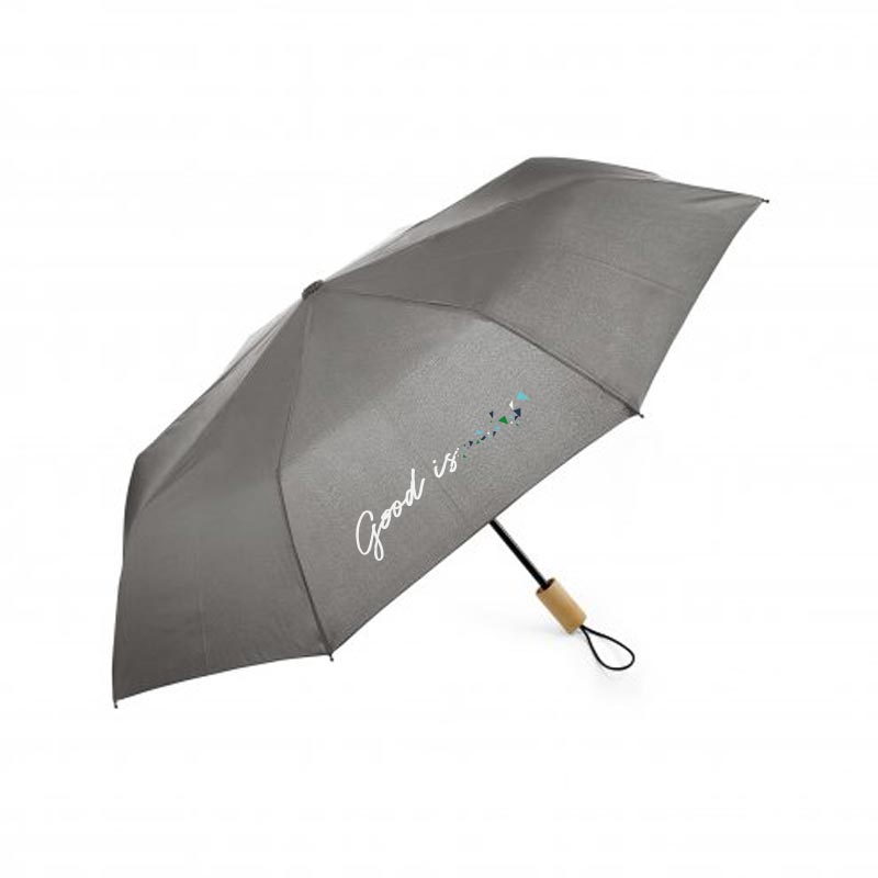 parapluie publicitaire pliable ecorain gris