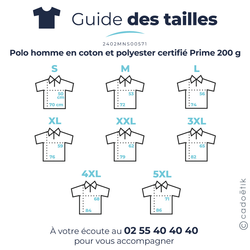Polo homme en coton et polyester certifié Prime 200 g_8