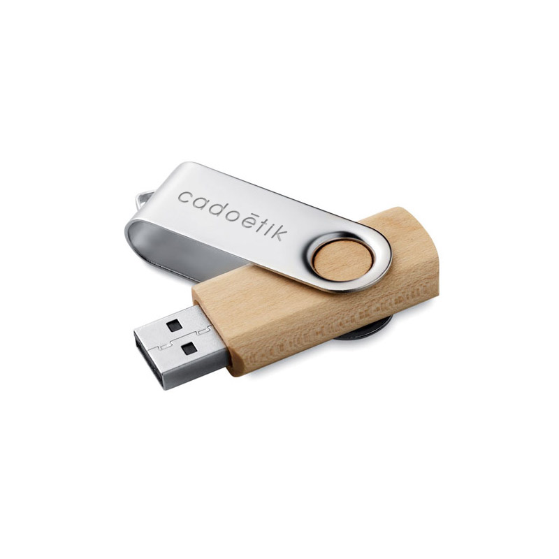 Clé USB Publicitaire Ecologique Turnwoodflash - CADOETIK