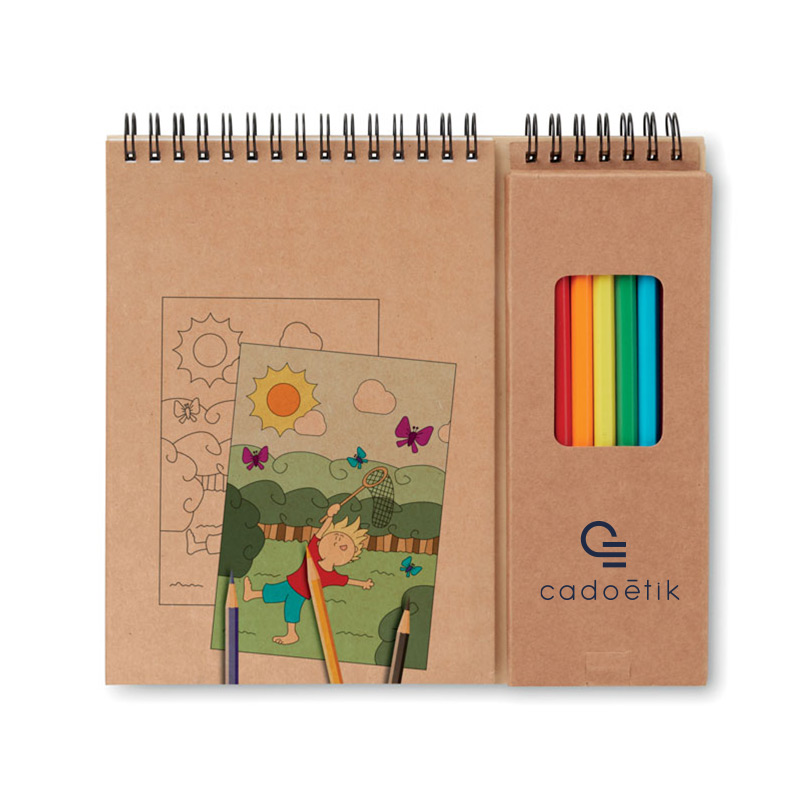 Cadeau publicitaire pour enfants: set de coloriage publicitaire Colopad