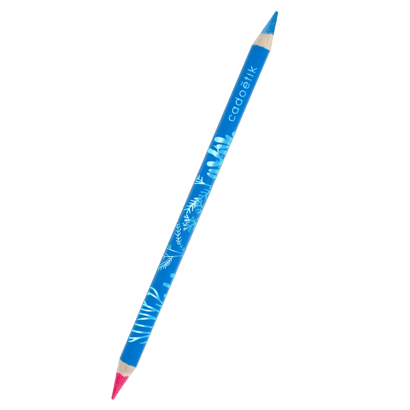 Crayon publicitaire surligneur fluo 17,6 cm Pantone Bi-coul - Goodies entreprise