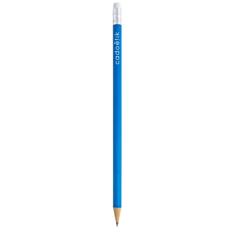 Crayon à papier personnalisé fluo avec tête gomme