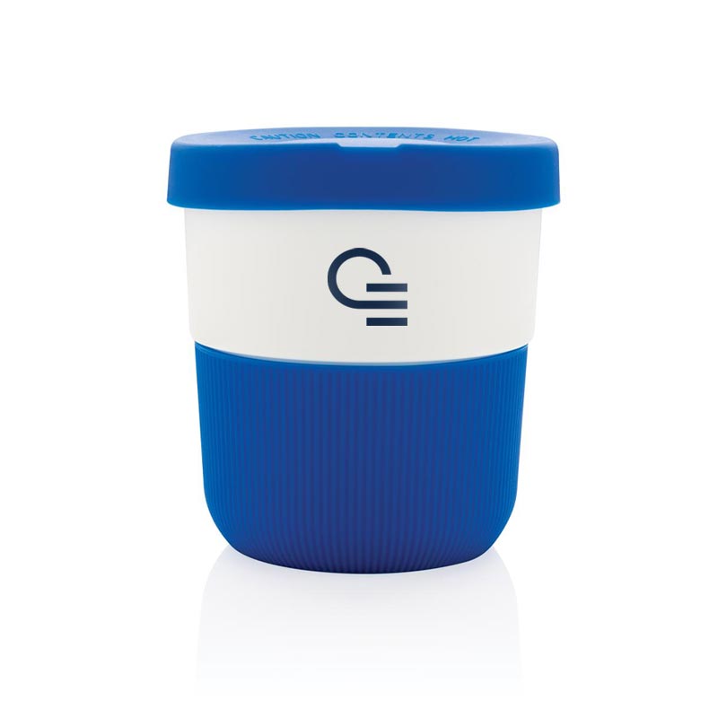 Goodies originaux - Mug de voyage publicitaire Ryoko en PLA - coloris bleu