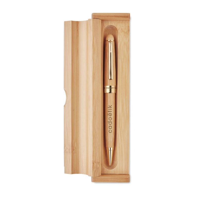 Parure stylo bille en bambou Etna_1