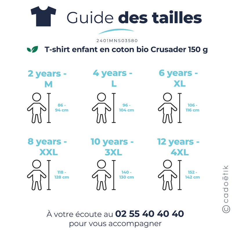 T-shirt enfant en coton bio Crusader 150 g_6