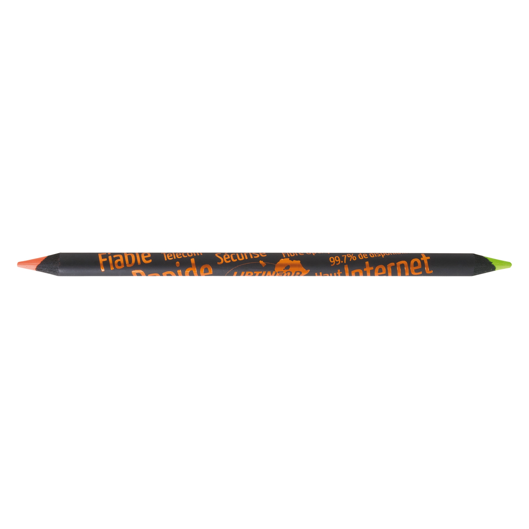 crayon surligneur personnalisé Bicoul Black fluo - crayon publicitaire écologique