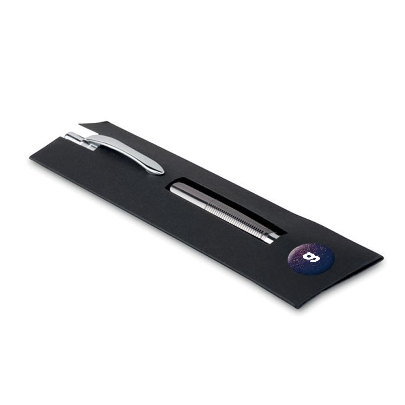 Pochette personnalisable pour stylo en papier noir Paper Sleeve 