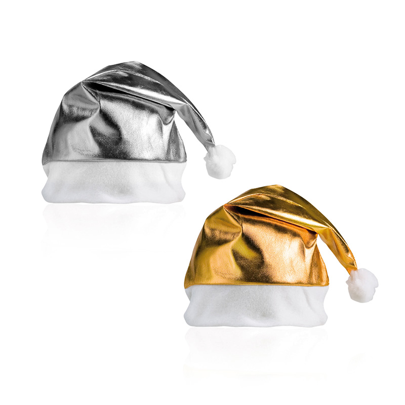 Bonnet de Père Noël personnalisable Shiny argent or