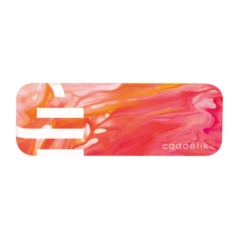 Goodies - Badge publicitaire fin rectangle 6,9 x 2,4 cm