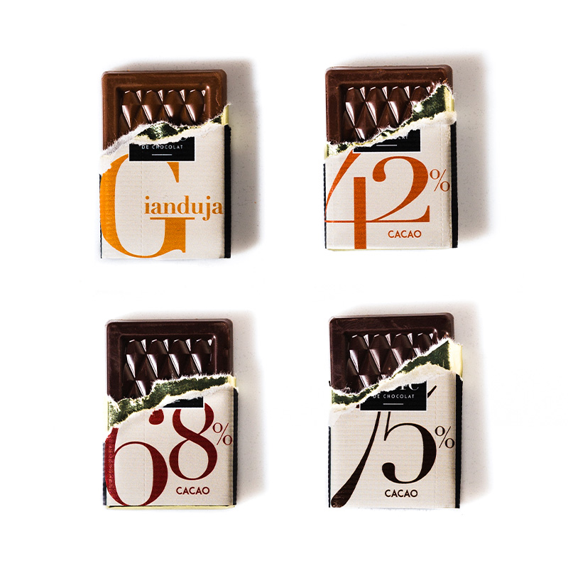 Chocolat publicitaire - Coffret Dégustation 24 carrés de chocolat