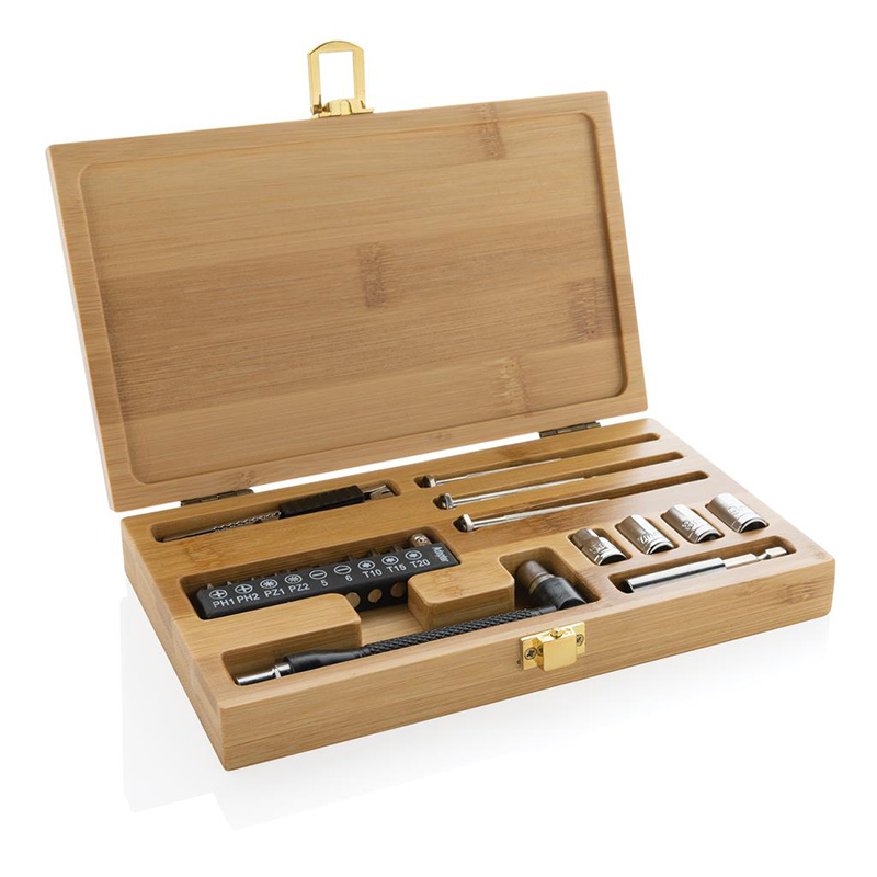 Coffret d'outils en bambou certifié 21 pièces Carvine_2