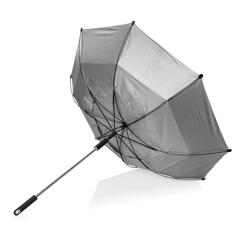 Parapluie droit tempête en polyester recyclé rPET Hurricane 27"_3