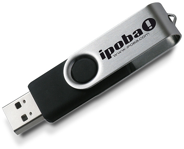 Clé USB publicitaire Swivel - Clé USB personnalisable - noir
