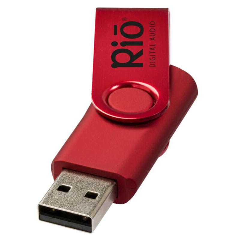 Clé USB publicitaire Métallique rotative - bleu